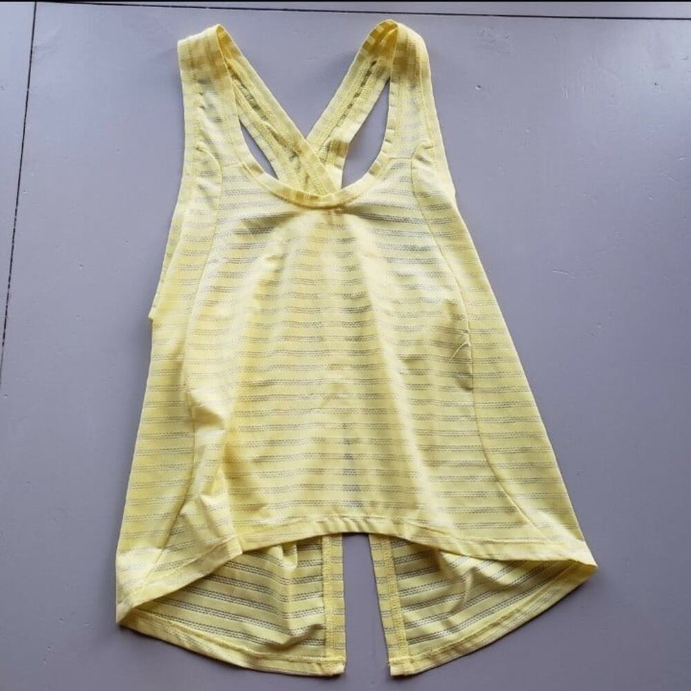Yellow Striped Women's Tank Top